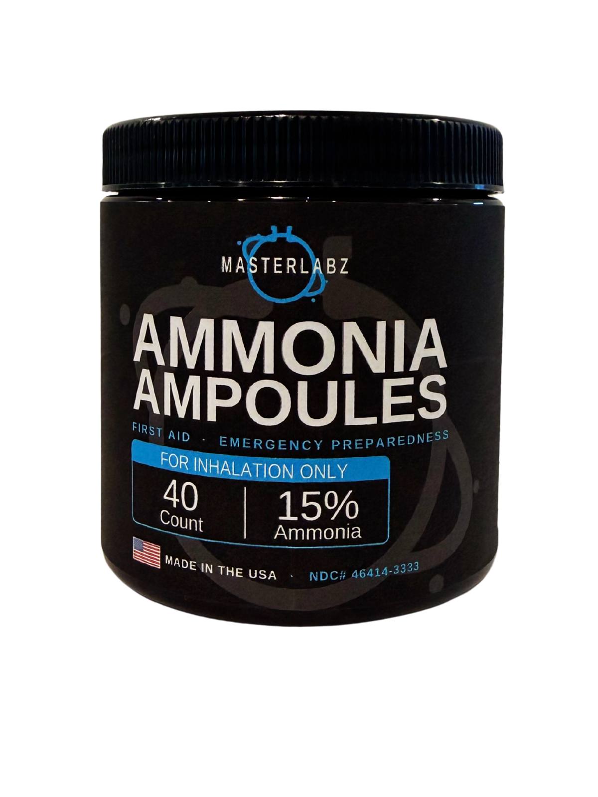 MASTERLABZ AMMONIA INHALANTS AMPOULES (40 PACK) CRUSHABLE AMPULES